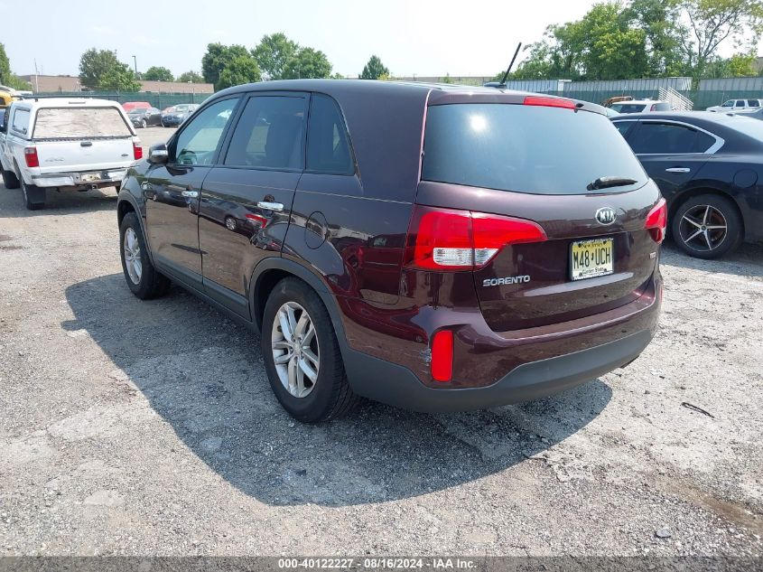 2015 Kia Sorento Lx VIN: 5XYKT3A64FG660002 Lot: 40122227