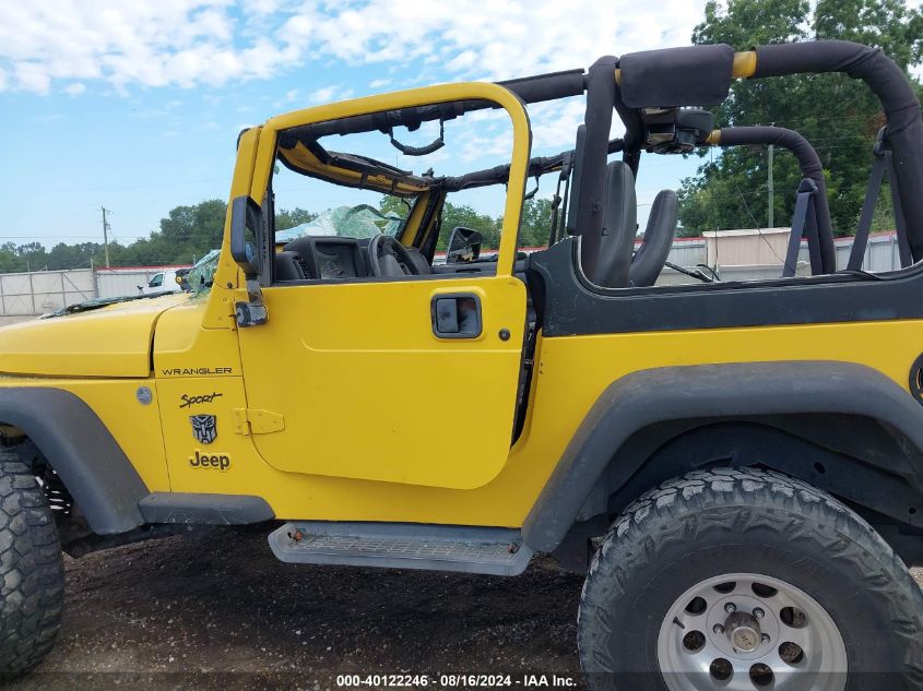 2002 Jeep Wrangler / Tj Sport VIN: 1J4FA49S52P703262 Lot: 40122246