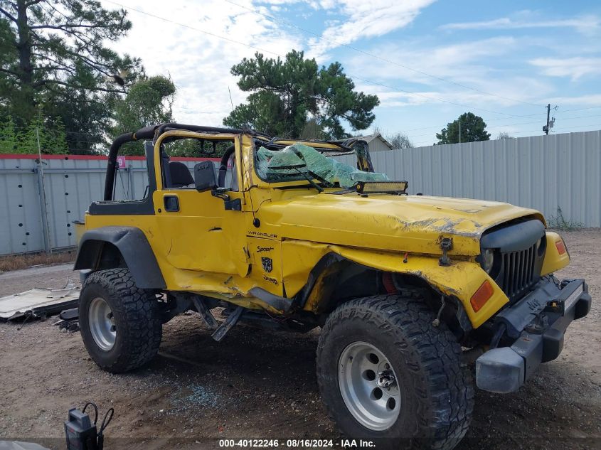 2002 Jeep Wrangler / Tj Sport VIN: 1J4FA49S52P703262 Lot: 40122246