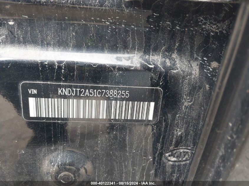 2012 Kia Soul VIN: KNDJT2A51C7388255 Lot: 40122341