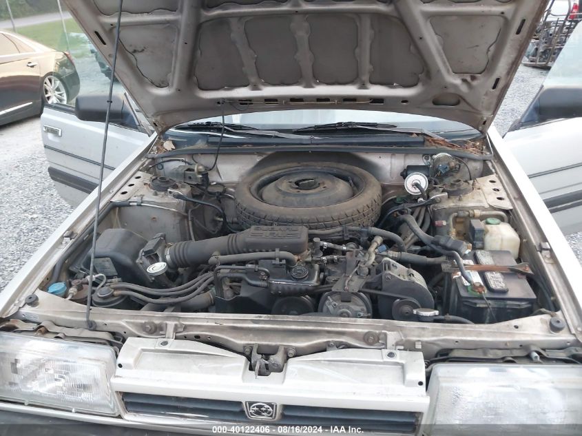 1989 Subaru Gl 4Wd VIN: JF2AC53B5KF205191 Lot: 40122406