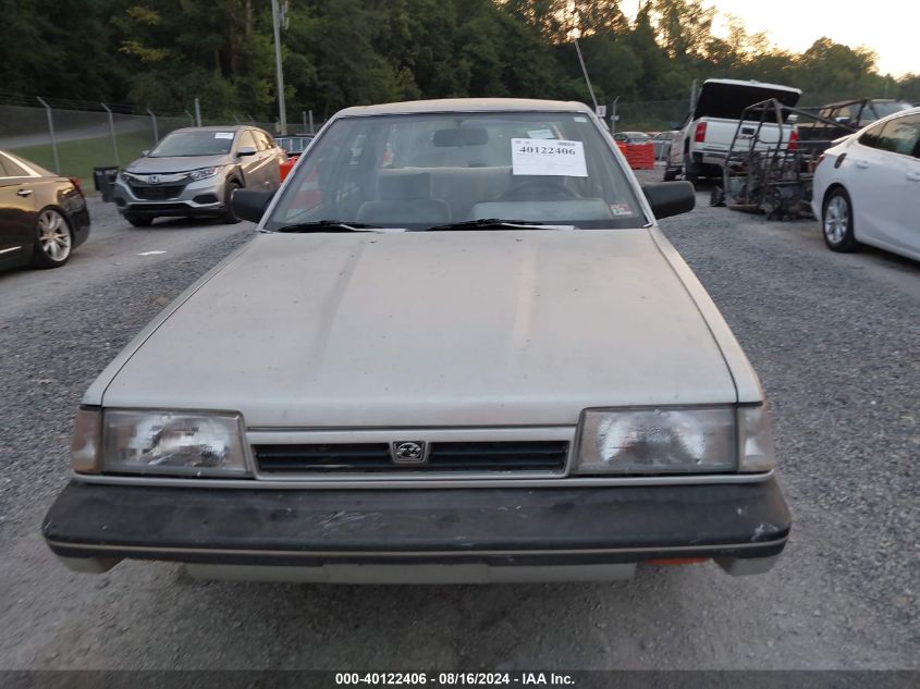 1989 Subaru Gl 4Wd VIN: JF2AC53B5KF205191 Lot: 40122406