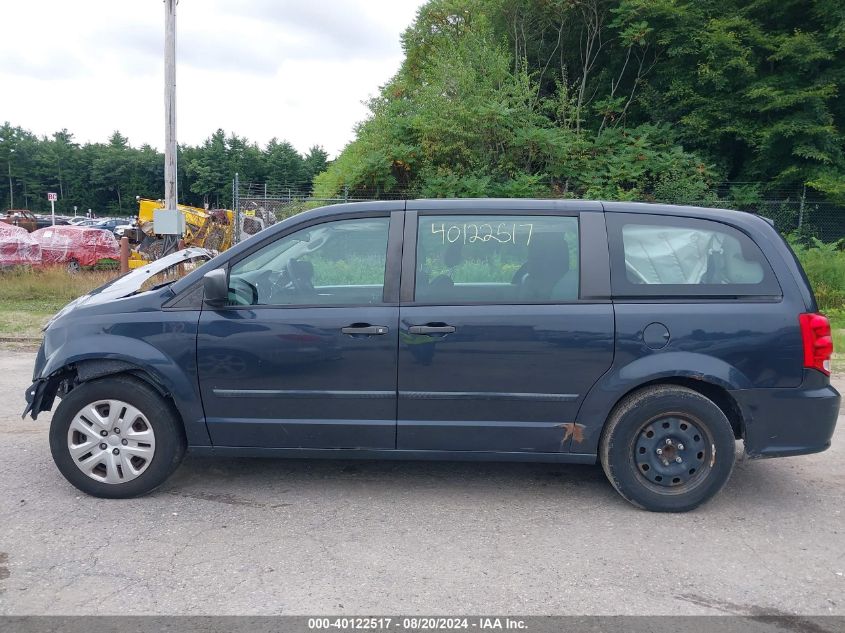 2014 Dodge Grand Caravan American Value Pkg VIN: 2C4RDGBG3ER376638 Lot: 40122517