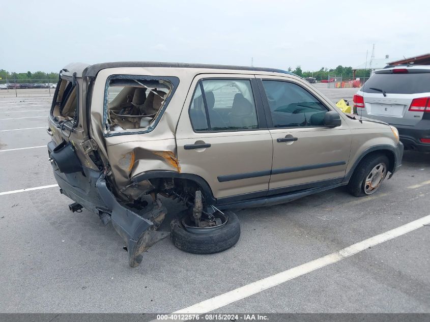 2006 Honda Cr-V Lx VIN: JHLRD68566C008600 Lot: 40122576