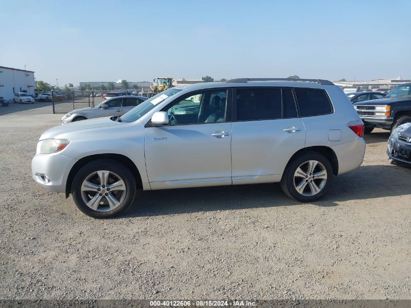 2008 Toyota Highlander Sport VIN: JTEDS43A182029977 Lot: 40122606