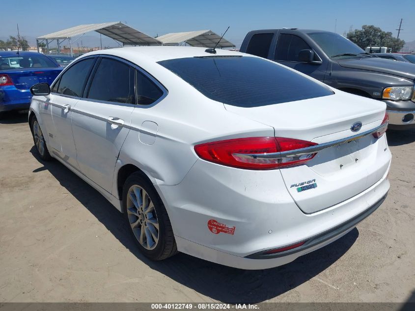 2017 FORD FUSION ENERGI SE LUXURY - 3FA6P0PU6HR329589