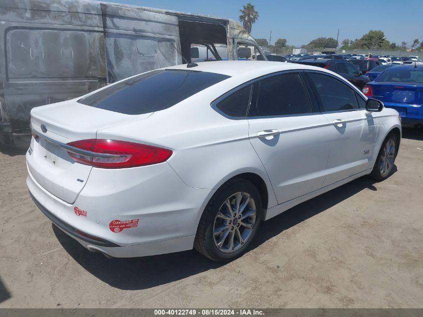 2017 FORD FUSION ENERGI SE LUXURY - 3FA6P0PU6HR329589