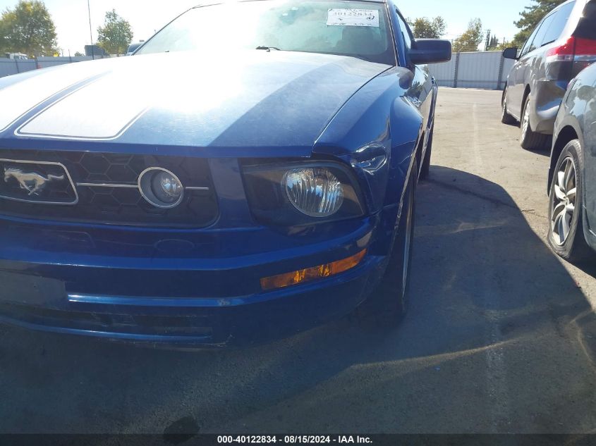 2007 Ford Mustang V6 Deluxe/V6 Premium VIN: 1ZVFT80N475355386 Lot: 40122834