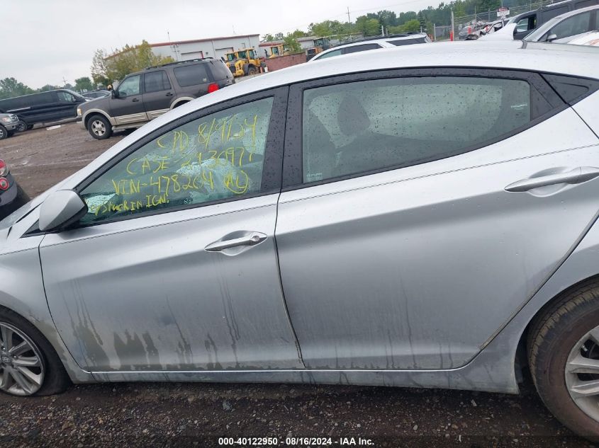 2014 Hyundai Elantra Se VIN: 5NPDH4AE6EH478204 Lot: 40122950