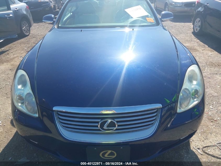 2002 Lexus Sc 430 VIN: JTHFN48Y620005959 Lot: 40122971