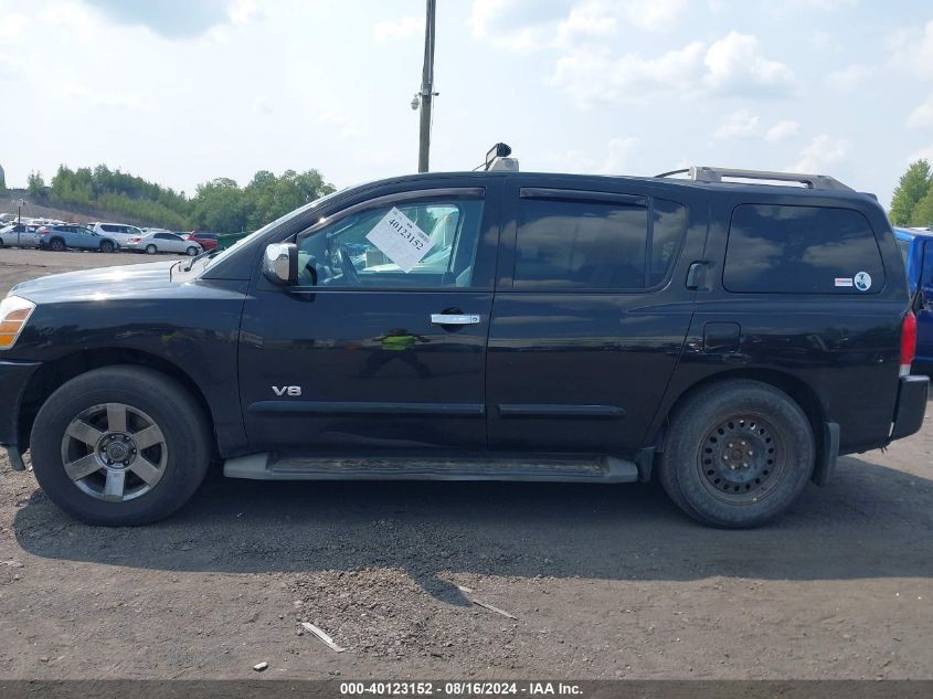 2007 Nissan Armada Le VIN: 5N1AA08C57N706342 Lot: 40123152