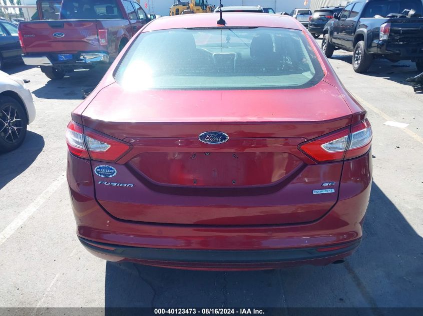 2014 Ford Fusion Se VIN: 3FA6P0HDXER163796 Lot: 40123473