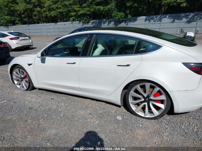 2019 Tesla Model 3 Long Range/Performance VIN: 5YJ3E1EBXKF487369 Lot: 40123569