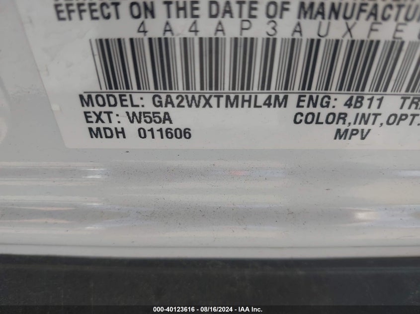 2015 Mitsubishi Outlander Sport Es VIN: 4A4AP3AUXFE022806 Lot: 40123616