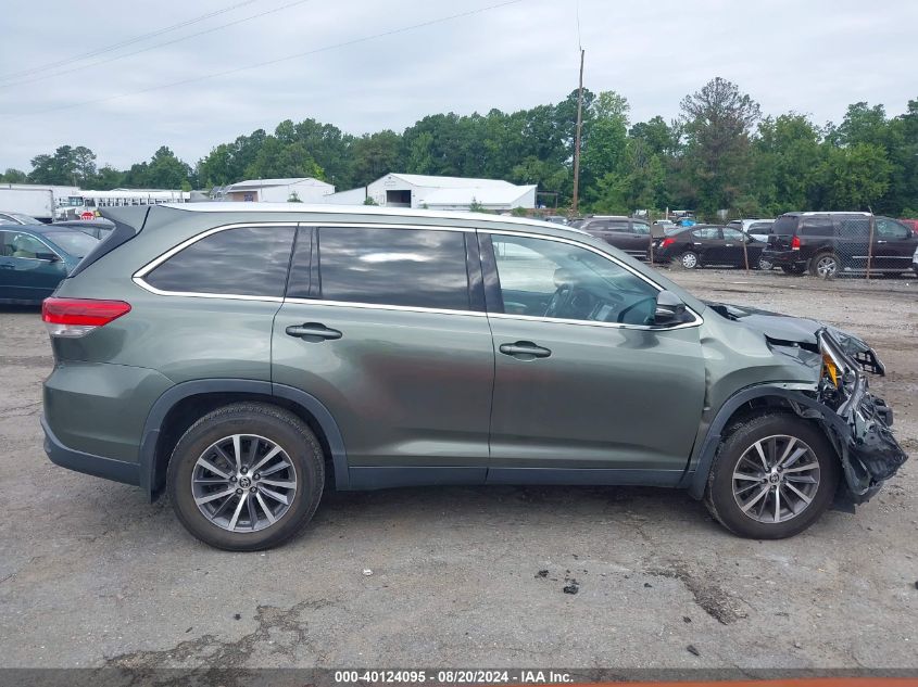 2019 Toyota Highlander Xle VIN: 5TDJZRFH4KS742350 Lot: 40124095