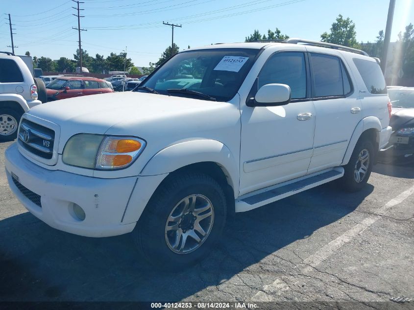 2004 Toyota Sequoia Limited V8 VIN: 5TDZT38A94S218020 Lot: 40124253