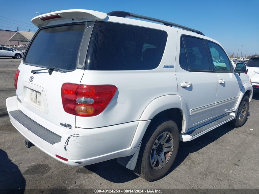 2004 Toyota Sequoia Limited V8 VIN: 5TDZT38A94S218020 Lot: 40124253