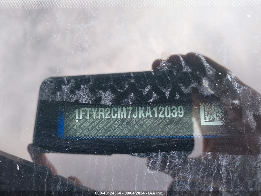 2018 Ford Transit-250 VIN: 1FTYR2CM7JKA12039 Lot: 40124364