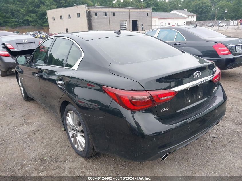 2019 Infiniti Q50 3.0T Luxe VIN: JN1EV7AR3KM554578 Lot: 40124402