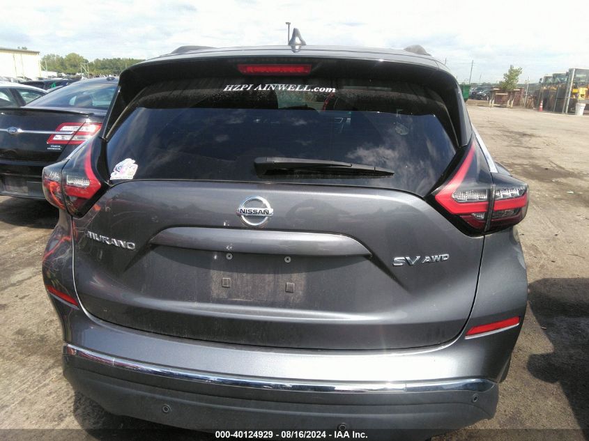 2020 Nissan Murano Sv Intelligent Awd VIN: 5N1AZ2BS9LN169019 Lot: 40124929