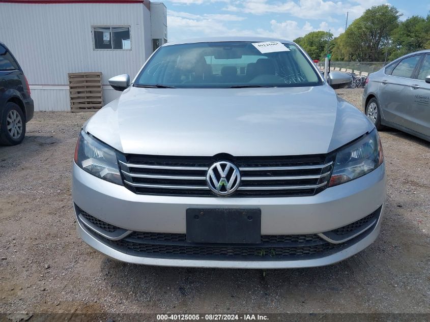 2012 Volkswagen Passat 2.5L S VIN: 1VWAH7A30CC046491 Lot: 40125005