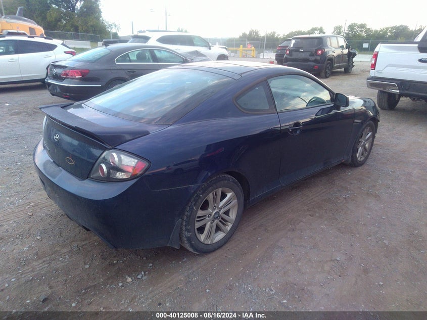 2008 Hyundai Tiburon Gs VIN: KMHHM66D48U274760 Lot: 40125008