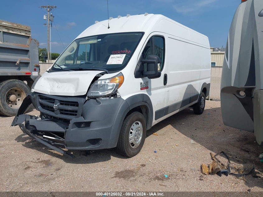 Vin: 3c6trvdg3he550844, lot: 40612779, ram promaster 2500 high roof 159 wb 20172