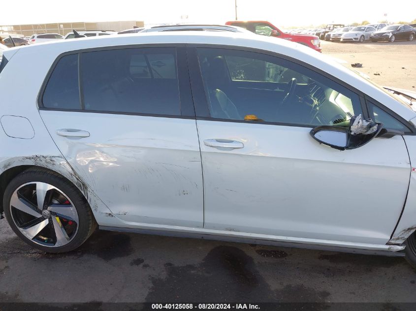 2018 Vw Golf Gti S Manual 2.0T Autobahn/2.0T S/2.0T Se VIN: 3VW547AU8JM294182 Lot: 40125058