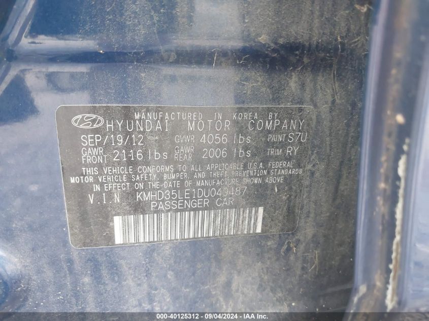 KMHD35LE1DU049487 2013 Hyundai Elantra Gt
