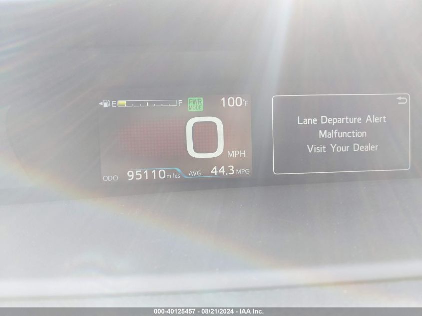 2020 Toyota Prius Xle Awd-E VIN: JTDL9RFUXL3021698 Lot: 40125457