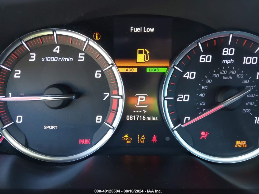 VIN 19UUB2F64KA005252 2019 ACURA TLX TECH   A-SPEC PKGS
