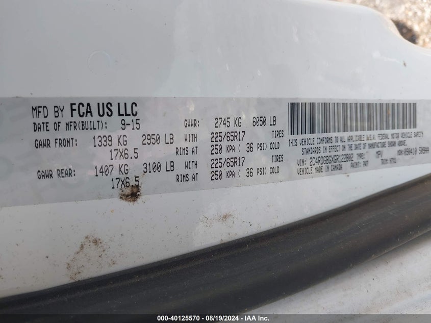 2016 DODGE GRAND CARAVAN SE - 2C4RDGBGXGR122802