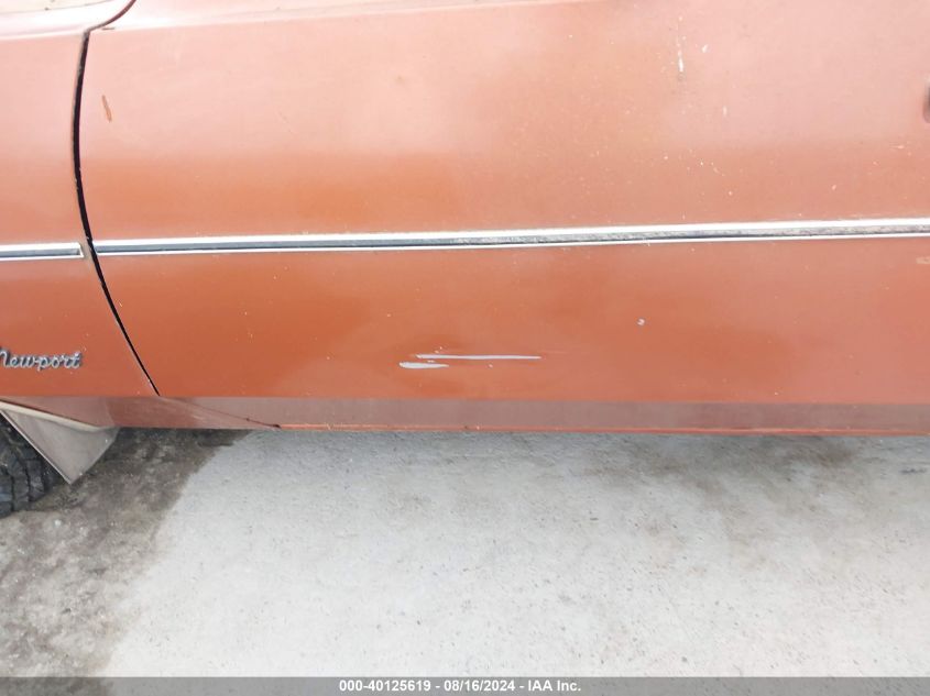 1977 Chrysler Newport VIN: CL41N7D192138 Lot: 40125619