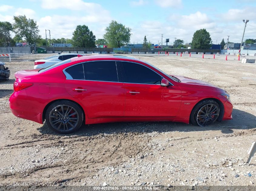 2017 Infiniti Q50 3.0T Red Sport 400 VIN: JN1FV7AR6HM870330 Lot: 40125636