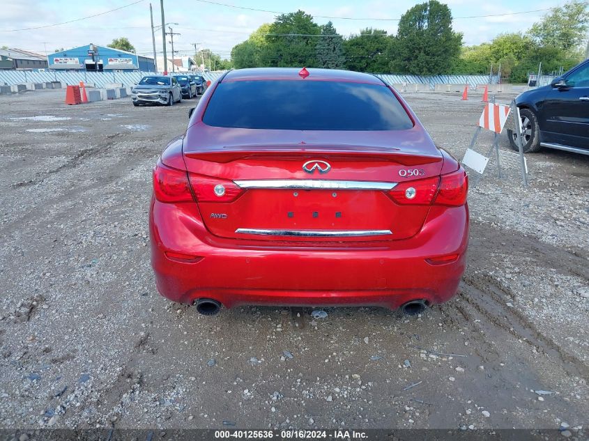 2017 Infiniti Q50 3.0T Red Sport 400 VIN: JN1FV7AR6HM870330 Lot: 40125636