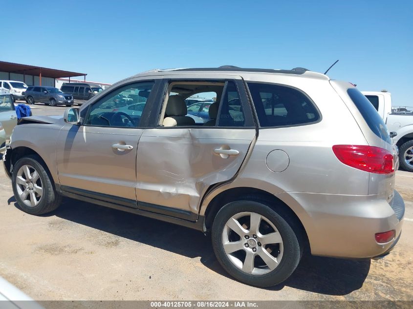 2007 Hyundai Santa Fe Se/Limited VIN: 5NMSH13E47H088687 Lot: 40125705