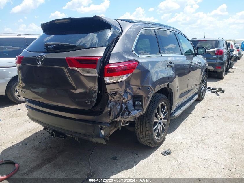 2017 Toyota Highlander Se VIN: 5TDKZRFH9HS509545 Lot: 40125729