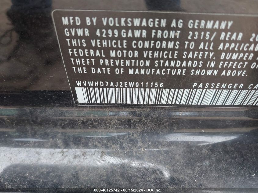 2014 VOLKSWAGEN GTI DRIVER'S EDITION/WOLFSBURG EDITION - WVWHD7AJ2EW011156