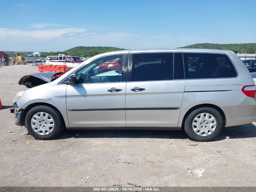 2007 Honda Odyssey Lx VIN: 5FNRL38217B034031 Lot: 40126625