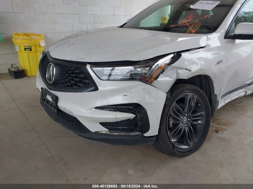 2021 Acura Rdx A-Spec Package VIN: 5J8TC2H68ML041538 Lot: 40126685