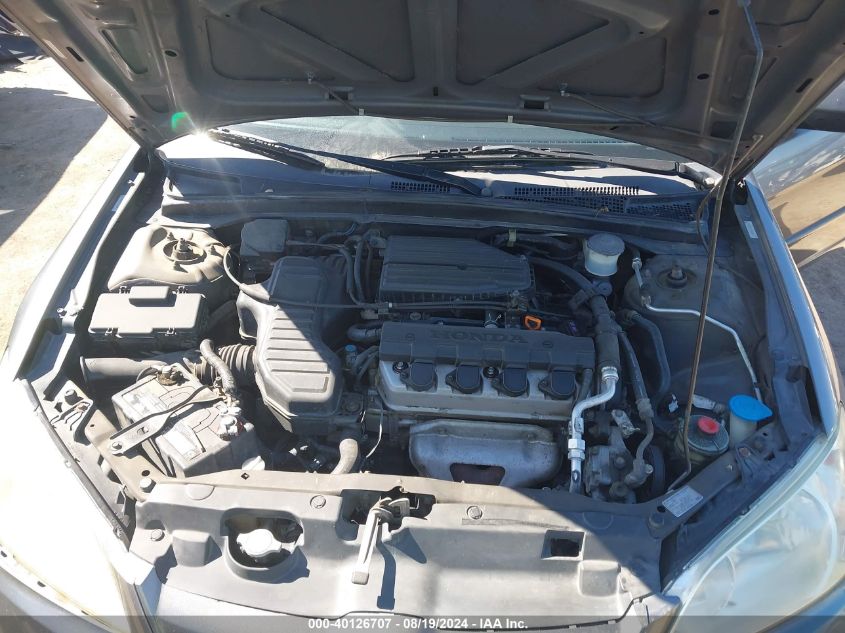 2004 Honda Civic Lx VIN: 2HGES16524H586776 Lot: 40126707