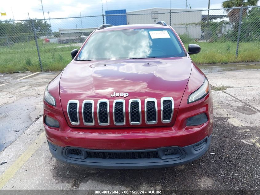 2016 Jeep Cherokee Sport VIN: 1C4PJLAB5GW233392 Lot: 40126843