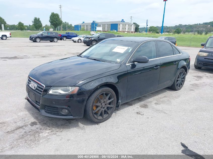 2010 Audi A4 2.0T Premium VIN: WAUFFAFL4AN058646 Lot: 40126905