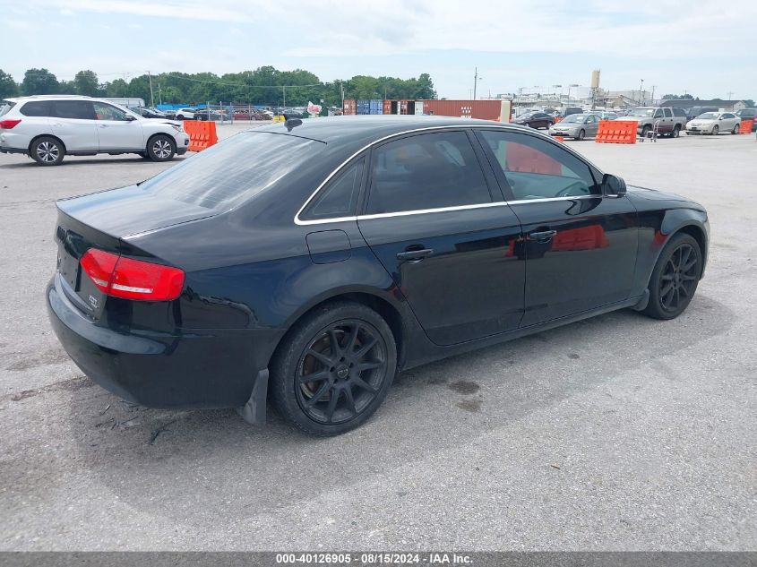 2010 Audi A4 2.0T Premium VIN: WAUFFAFL4AN058646 Lot: 40126905