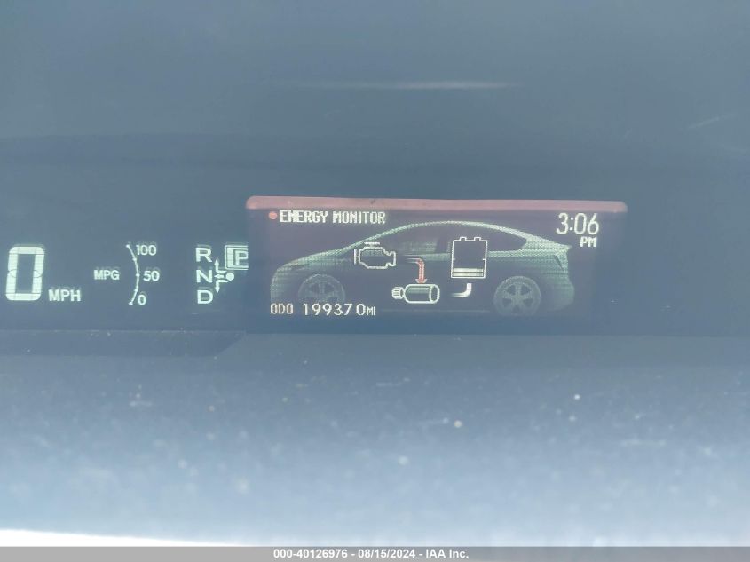 2015 Toyota Prius Three VIN: JTDKN3DU8F0459312 Lot: 40126976