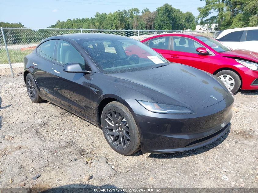 2024 TESLA MODEL 3 REAR-WHEEL DRIVE - 5YJ3E1EA0RF820499