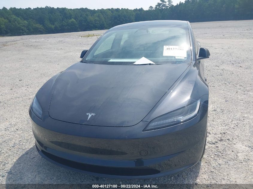 2024 Tesla Model 3 Long Range Dual Motor All-Wheel Drive VIN: 5YJ3E1EB8RF795683 Lot: 40127180