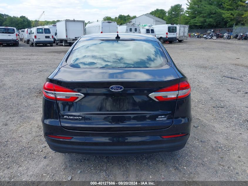 2020 Ford Fusion Hybrid Se VIN: 3FA6P0LU9LR176740 Lot: 40127586