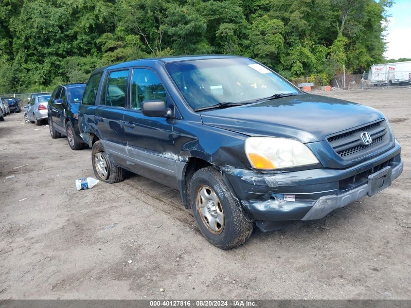 2005 Honda Pilot Lx VIN: 2HKYF18115H569163 Lot: 40127816