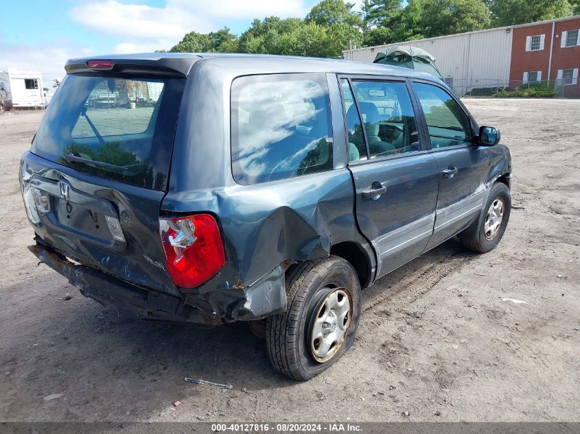 2005 Honda Pilot Lx VIN: 2HKYF18115H569163 Lot: 40127816